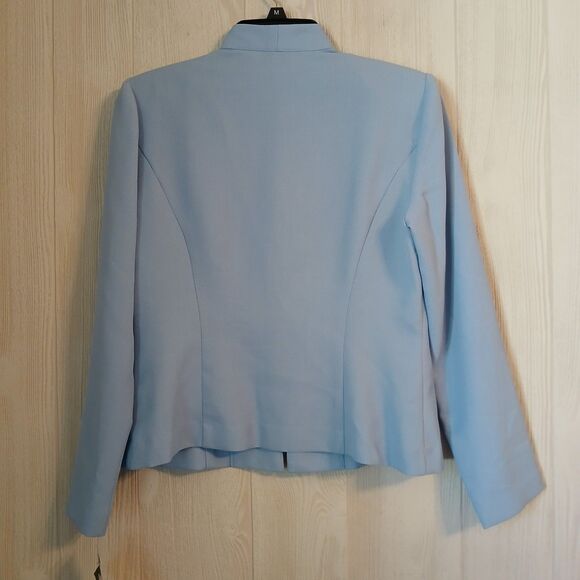 R&K Originals Size 6P Navy/Bluebell Padded Shoulder Embroidered Blazer Jacket - Picture 2 of 9